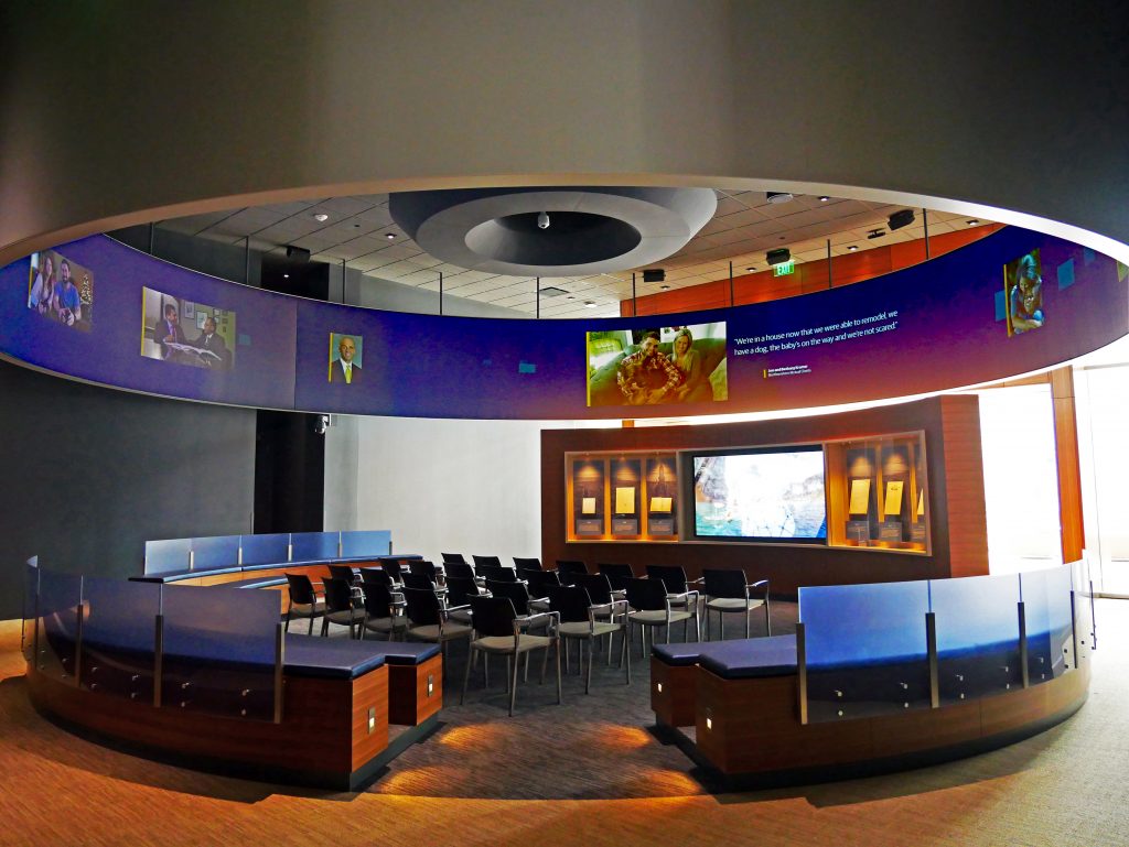 360-degree digital theater at the Northwestern Mutual Experience Center