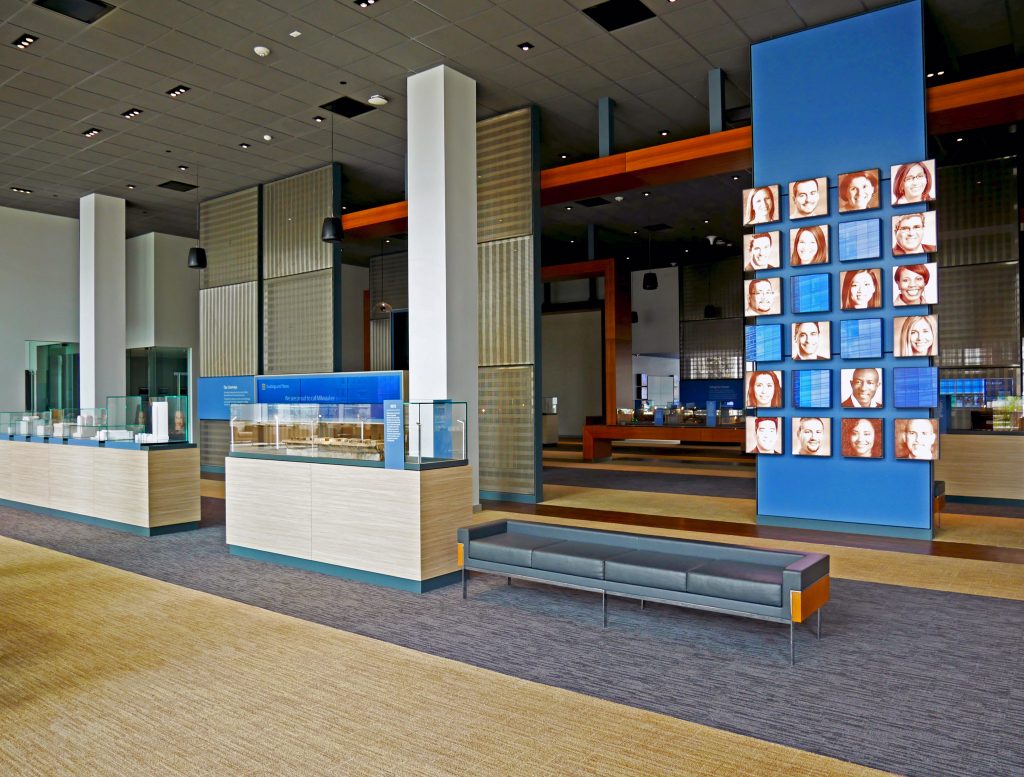 History exhibit at the Northwestern Mutual Experience Center